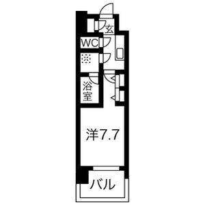 スプランディッド三国I(1K/3階)の間取り写真