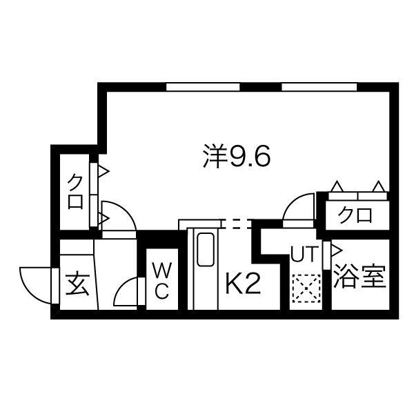 FERIEN(1K/3階)の間取り写真