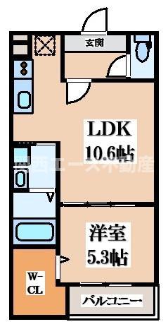 ヴェルメゾン南郷(1LDK/3階)の間取り写真