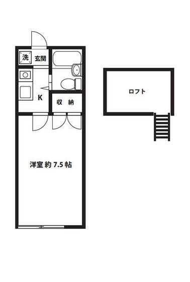 アーバンヒルズ(1K/2階)の間取り写真