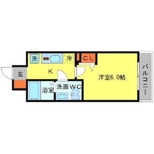 SERENITE北浜(1K/7階)の間取り写真