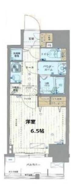 エスライズ東本町(1K/11階)の間取り写真