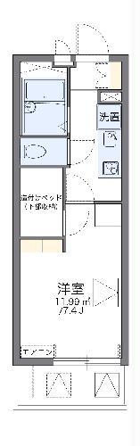 レオパレスアスター(1K/3階)の間取り写真