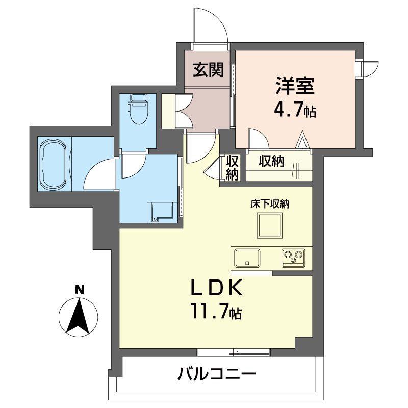 ハレ フアラライ(1LDK/1階)の間取り写真