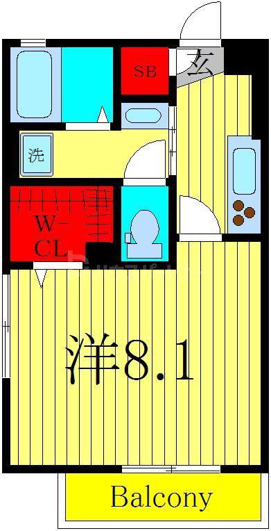 クラルテ(1K/2階)の間取り写真