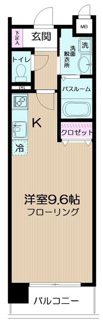 カーサグランデ生麦(ワンルーム/2階)の間取り写真