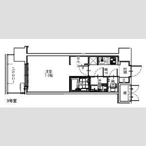 S-RESIDENCE大阪同心(1K/14階)の間取り写真