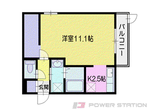 BILBERRY(1K/3階)の間取り写真