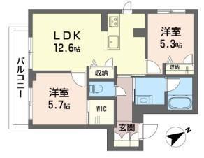 メゾンキング(2LDK/2階)の間取り写真
