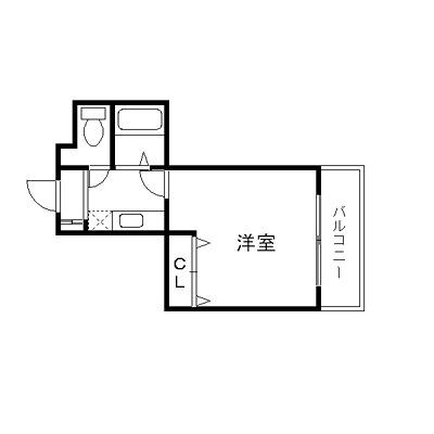 プティハイム本町(ワンルーム/5階)の間取り写真