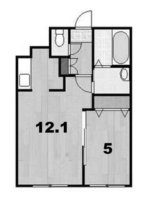 PERFECT PARTNER RESIDENCE B棟(1LDK/5階)の間取り写真
