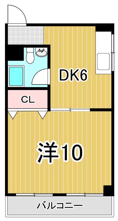 シャトレ―堀切(1DK/3階)の間取り写真