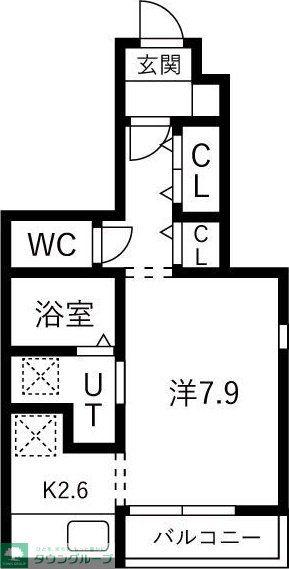 マックスレジデンシア荒巻(1K/1階)の間取り写真