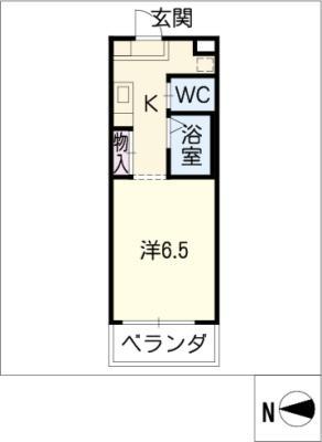 エミネンス藤ヶ丘(1K/4階)の間取り写真