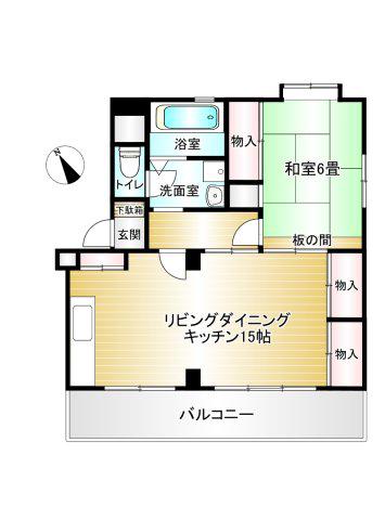 コート保土ヶ谷A棟(1LDK/2階)の間取り写真