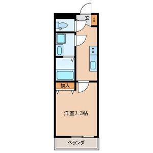 アスール海神(1K/3階)の間取り写真