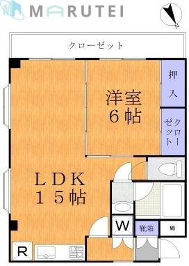 シャンポール橋場(1LDK/2階)の間取り写真