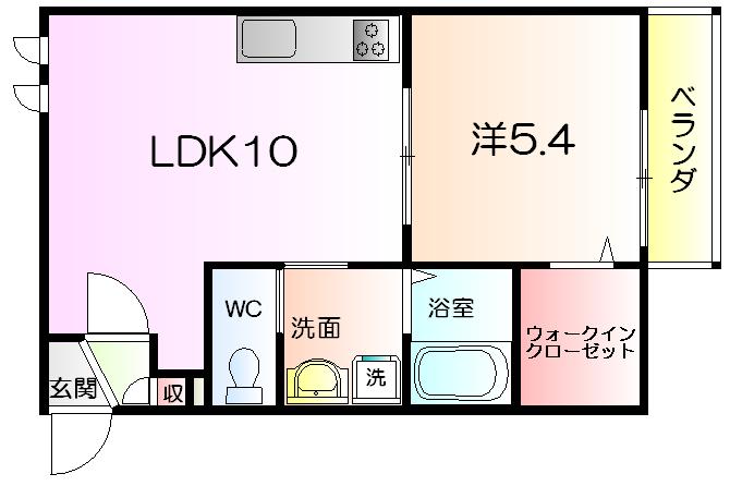 ジュネス(1LDK/1階)の間取り写真