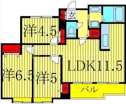 インシュランスビルディング12(3LDK/6階)の間取り写真