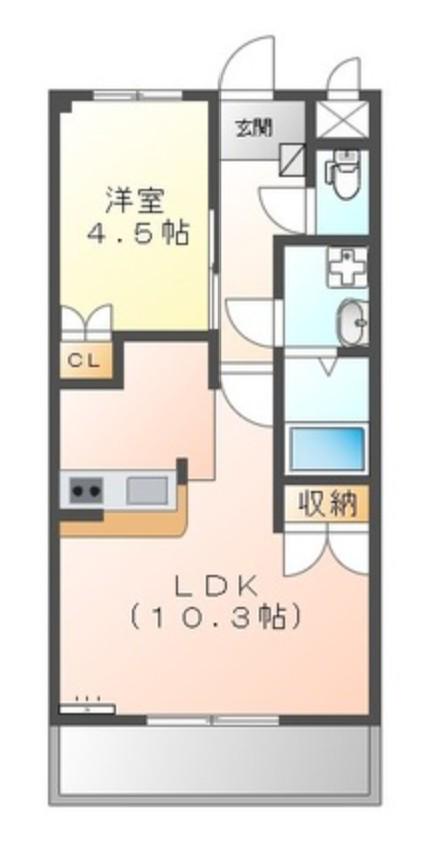ファームヴィレッジ・やしろ(1LDK/1階)の間取り写真