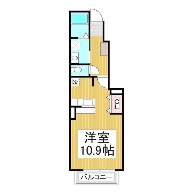 チアーズ(ワンルーム/1階)の間取り写真