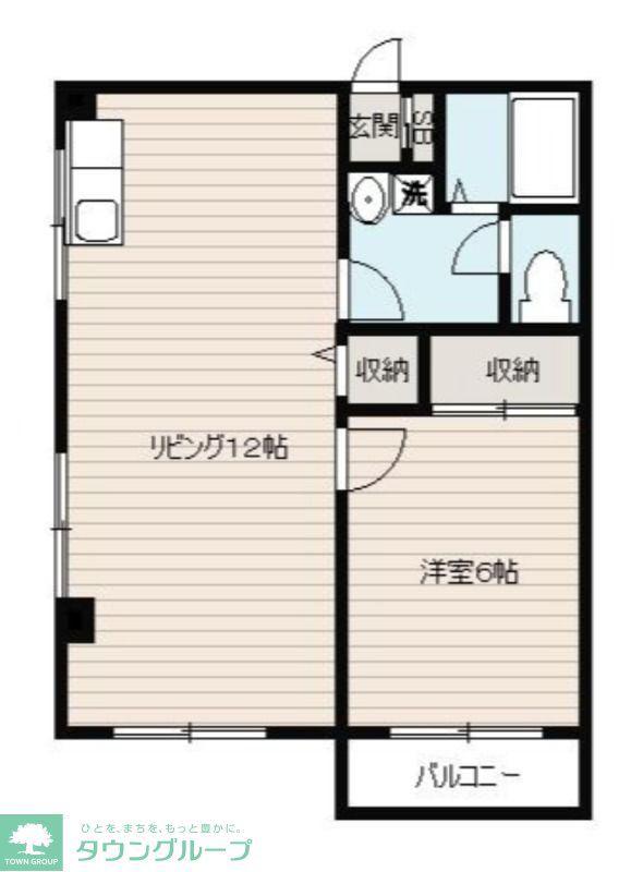 アパートメントハウスイマイ(1LDK/3階)の間取り写真