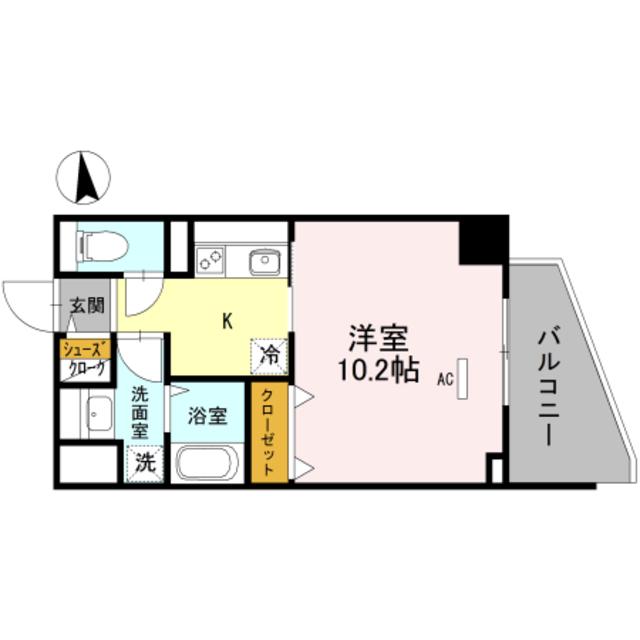 GRAND REGIS(1K/8階)の間取り写真