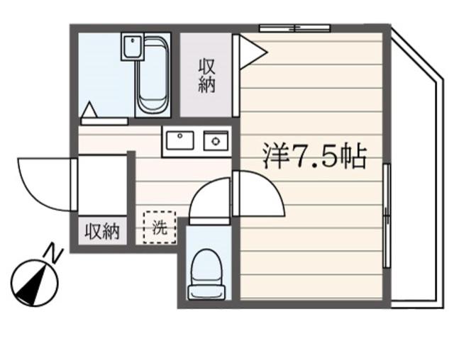 PREMIERE(1K/2階)の間取り写真