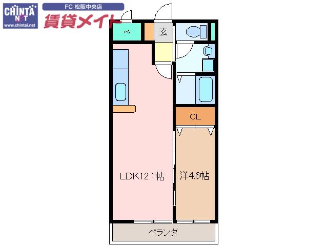 ONE′S(1LDK/1階)の間取り写真
