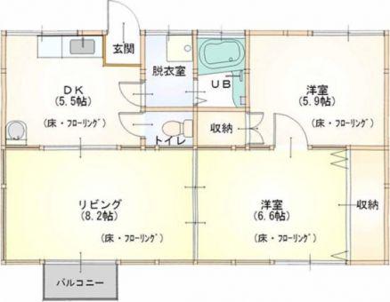 緒方ハイツ(3DK/2階)の間取り写真