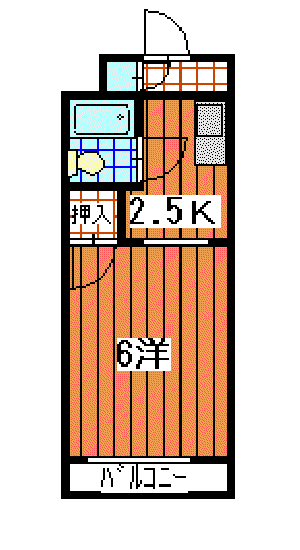 BM-7ビル(1K/3階)の間取り写真