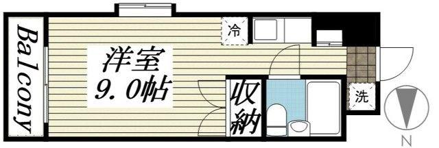 メゾンドプリューム(ワンルーム/4階)の間取り写真