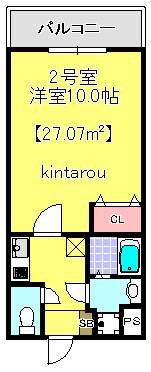 SEA SIDE RESIDENCE(1K/4階)の間取り写真
