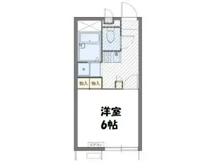 レオパレス時II(1K/1階)の間取り写真