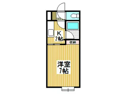 ノーザンベルグ52(1K/1階)の間取り写真