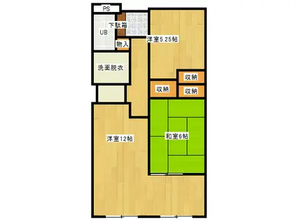 レジデンス名倉(2LDK/3階)の間取り写真