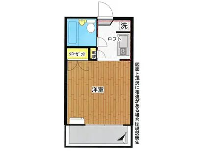 KAWASUMIハイツ(1K/2階)の間取り写真