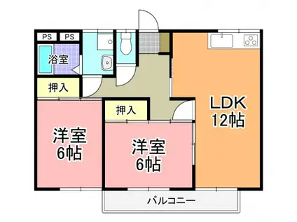 ファミーユコート(2LDK/1階)の間取り写真