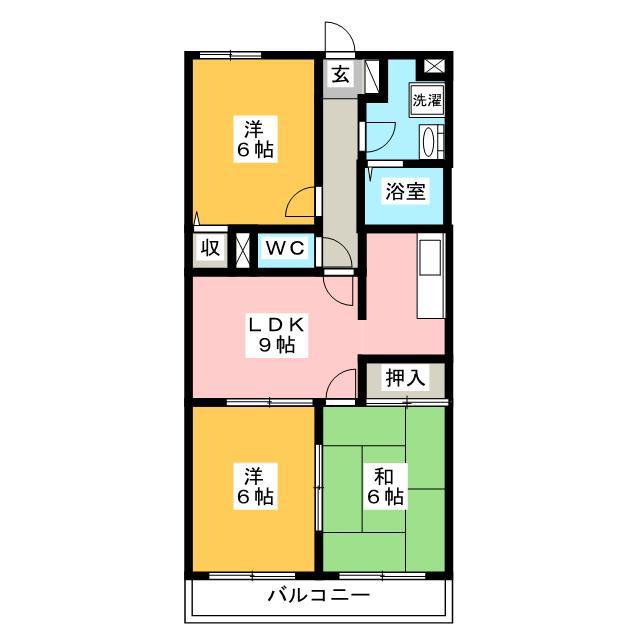 アステイオンI(3LDK/2階)の間取り写真