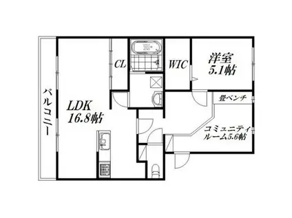 RE・ALLOT東若林(1SLDK/1階)の間取り写真
