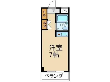 トップヒル蔵(ワンルーム/3階)の間取り写真