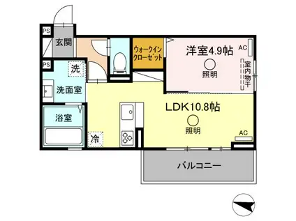 ベル・スリジエ(1LDK/3階)の間取り写真