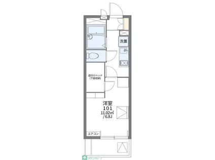 レオパレス亀島(1K/2階)の間取り写真