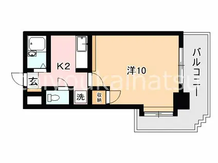 シェソワ(1K/3階)の間取り写真