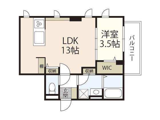 セントラルスクエア庚午(1LDK/2階)の間取り写真