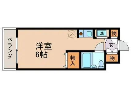 ジョイフル大山(ワンルーム/3階)の間取り写真