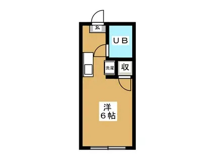 下北沢エミネ(ワンルーム/1階)の間取り写真
