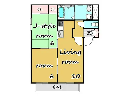 アークガーデン(2LDK/2階)の間取り写真