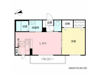 グリーン8 (1LDK/1階)の間取り写真