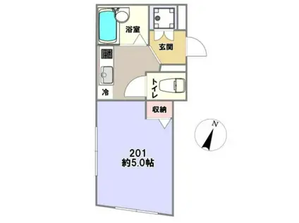 ARK 東十条(1K/2階)の間取り写真